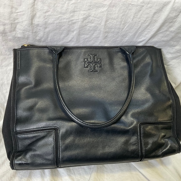 Tory Burch Leather and Canvas Tote or Shoulder Bag - Picture 1 of 14